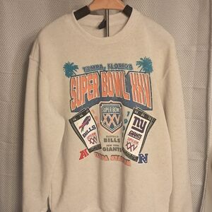 NFL Cream Crewneck Sweater Vintage Super Bowl Style